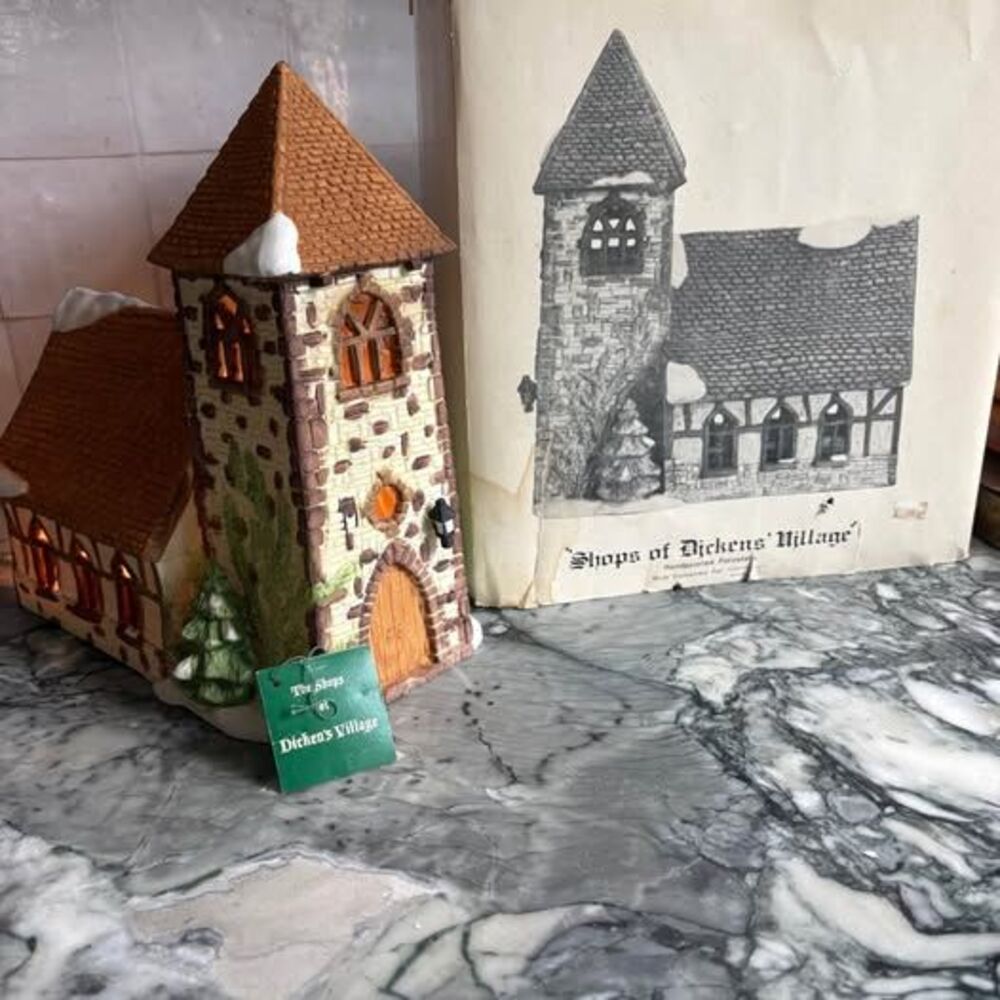 Dept 56 Dickens Village “Village Church”Heritage Village 6516-1 - 1985